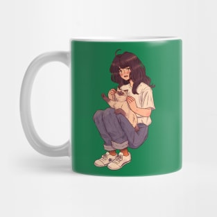 A Girl and Her Cat Mug